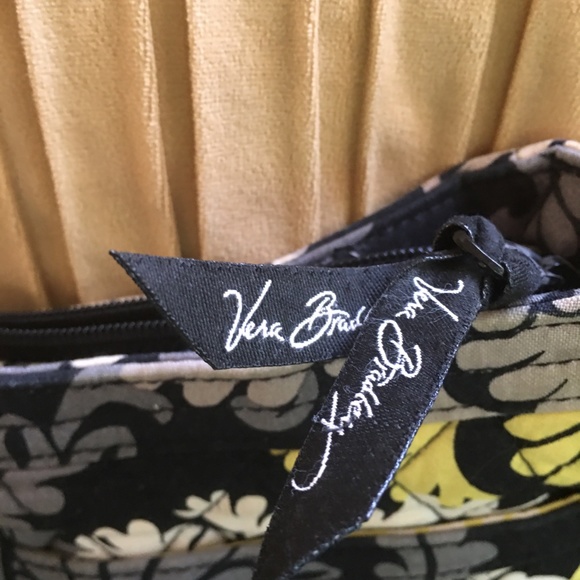 Yellow, black and grey patterned Vera Bradley Purse - Picture 5 of 10